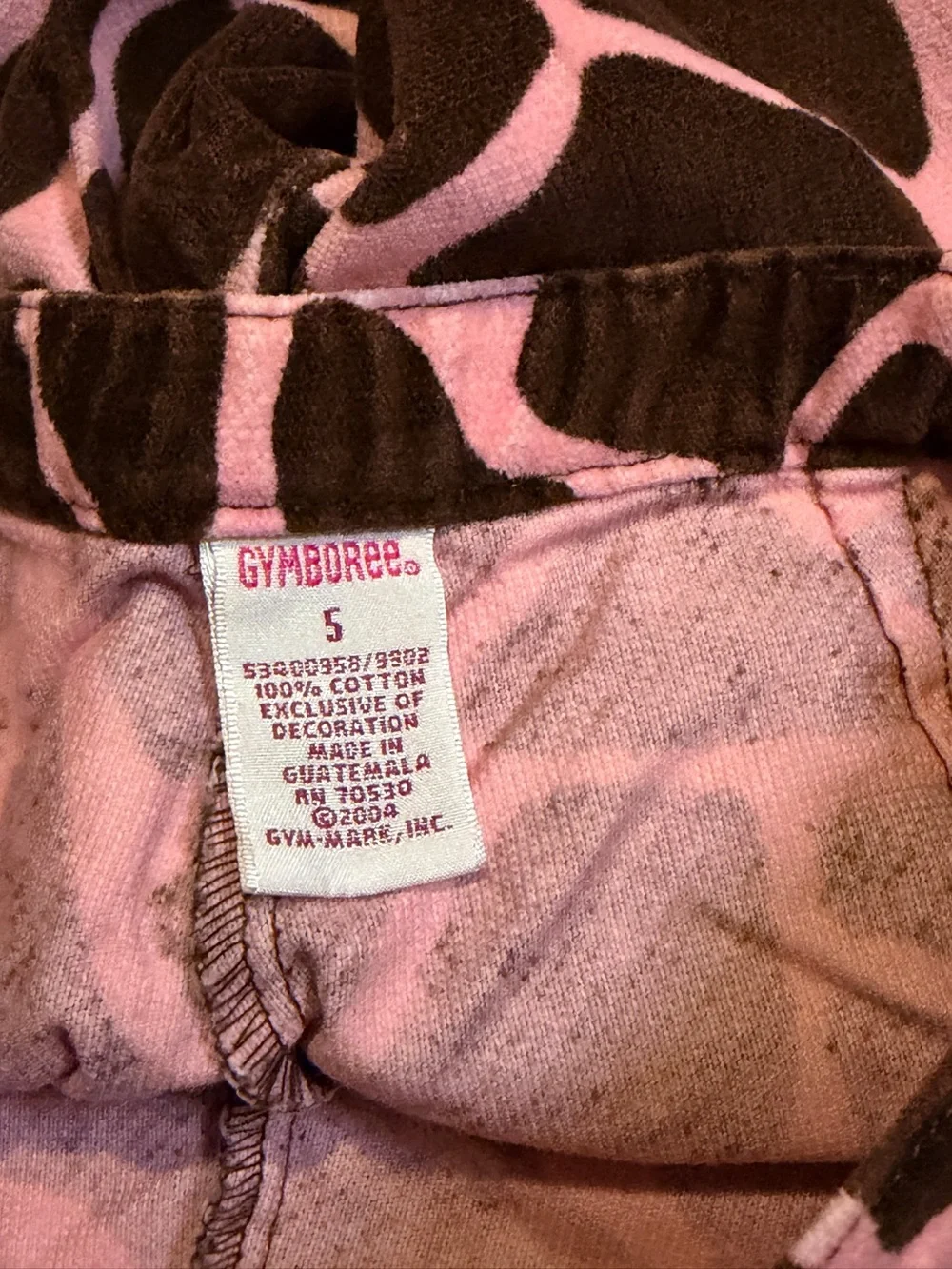 Gymboree Giraffe Club velveteen fringe pants vintage